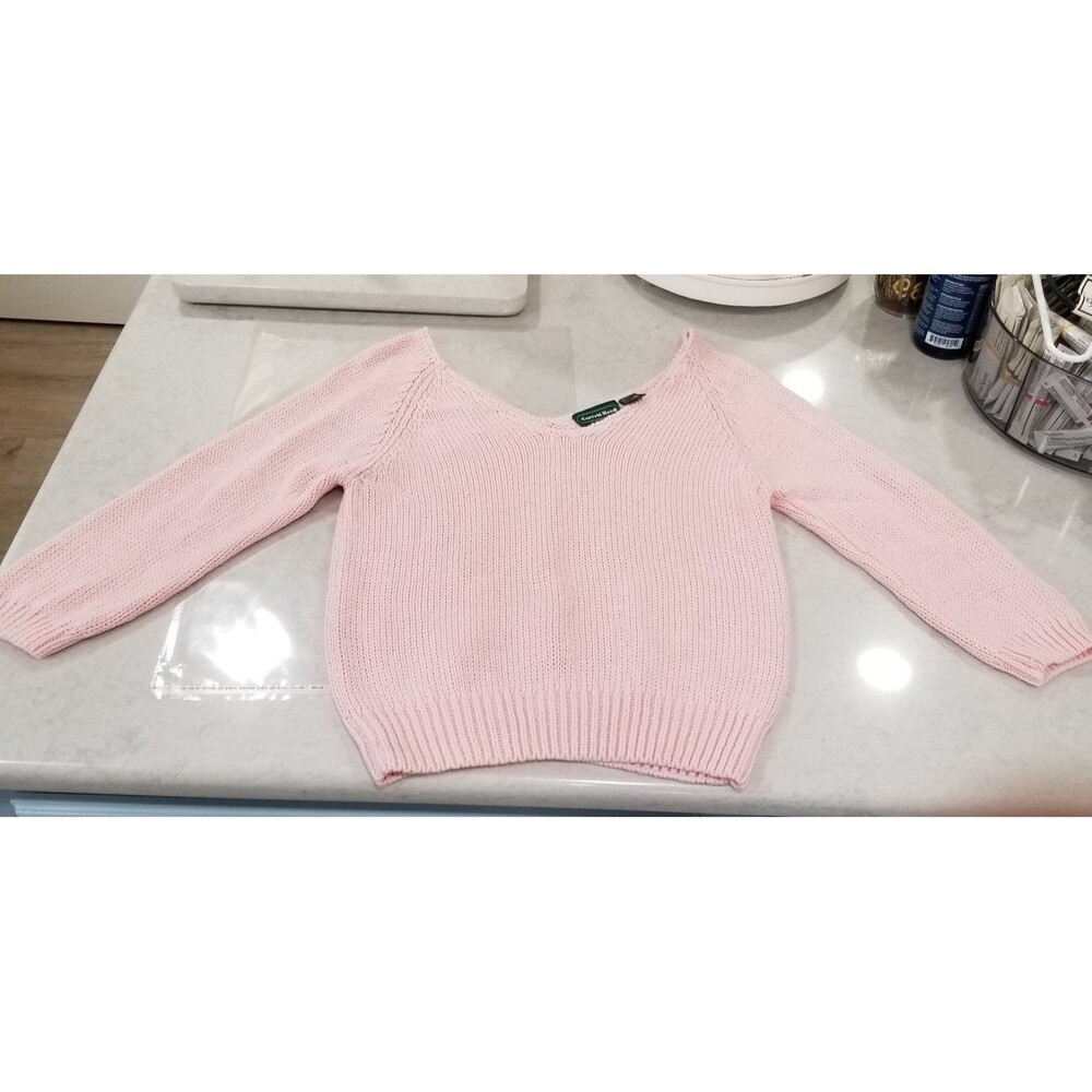 Carroll Reed cotton blend v neck Sweater size medium
